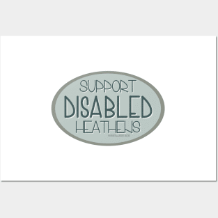 Support Disabled Heathens - Teal Posters and Art